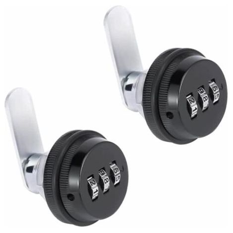 2 Pièce Cam Cabinet Code Lock, Verrouillage Tiroir Mot de Passe, Serrure Armoire Mécanique-- (1/5)