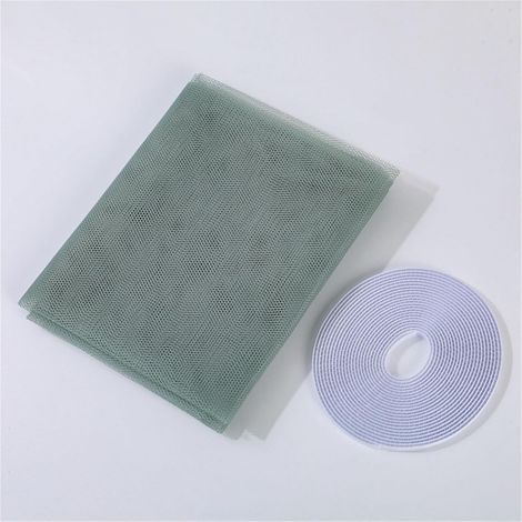 Window mosquito net 150 x 200 cm – Nylon insect screen – Self-adhesive strip, easy to install – Optimized protection (grey) (1/5)