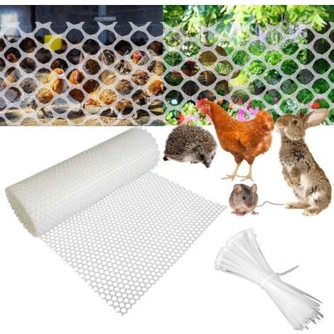 Plastic Fence Mesh 40 x 3 m – Weather Resistant – For Chickens and Poultry – Lightweight and Durable Hexagonal Netting (1/4)