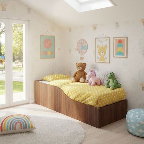 Letto Montessori singolo 80x190 Infante - Noce canaletto