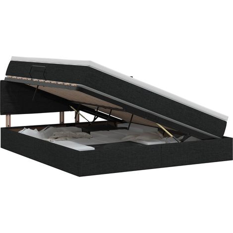 Maison Exclusive - Letto con contenitore e materasso Nero 180 x 200 cm Velluto (1/5)