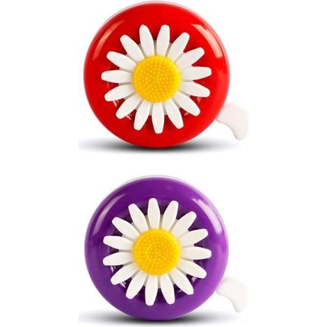 2 pcs des Gamins Cloches de vélo, Bambin Accessoires de vélo Fleurs Anneau de vélo Alerte Sonnerie de Corne pour garçon et Fille (1/4)