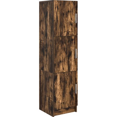 Buffet Haut Armoire Chêne fumé 31.5 x 32 x 122.5 cm (1/5)
