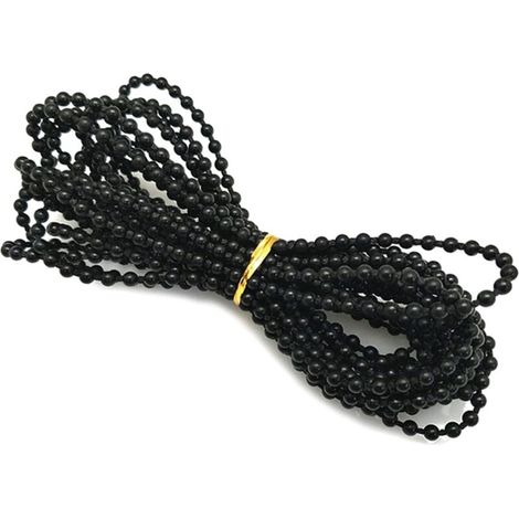 Blind Bead Chain,Vertical Blind Chain,Vertical Blinds Accessories Bead Chain for Roller Blinds Replacement Parts Repair Fittings (Black)