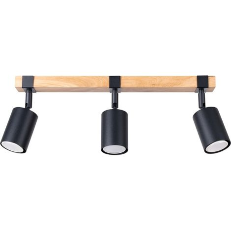 Regleta Domovi negro, 3 luces (1/5)
