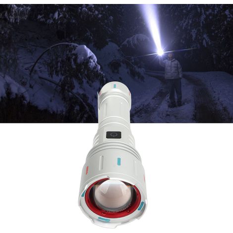 Hochleistungsfähige, wiederaufladbare LED-Taschenlampe mit 10000 Lumen, ultrahell, mit Zoom, ideal für Camping, Wandern und Notfallsituationen im Freien. (1/5)