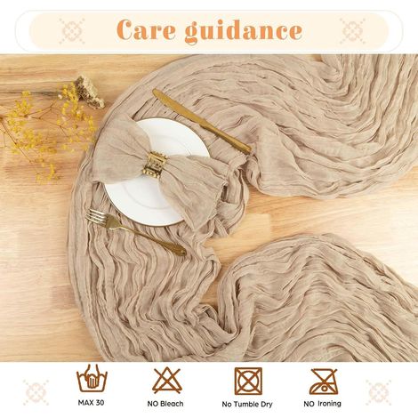 Linge de table coton Chemin table bohème 4 m anniversaire (1/3)