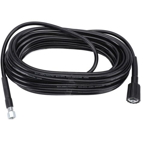 Tuyau de nettoyeur haute pression, tuyau en caoutchouc multi-usages, flexible et durable, universel, adapté aux voitures, camping-cars, patios, terrasses, clôtures, 15 mètres (1/5)