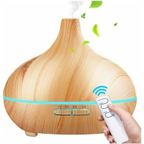Diffuseur d'huiles essentielles, diffuseur de brume fraîche ultrasonique de 550 ml, diffuseur d'arômes de parfum électrique avec mode de brume réglable et 7 couleurs LED (1/5)