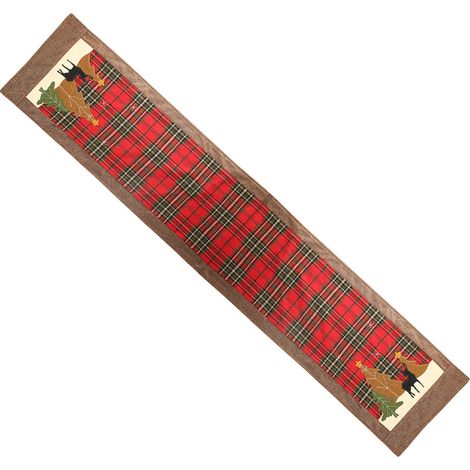 Chemise De Table De Noël - 30 X 150 Cm - En Lin Mélangé Coton - Pour Décoration De Table De Fête Familiale Ou Réception - 1 Pièce (1/5)