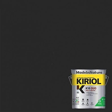 Peinture Métaux Antirouille, Sous couche et Finition, sur Fer, Acier, Galvanisé, même rouillés, très opacifiant - 0.75 litre - RAL 9004. (1/4)