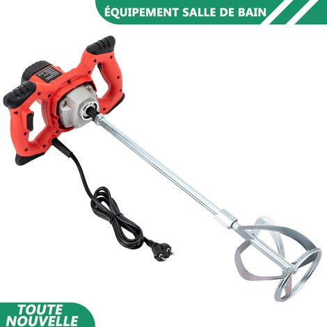 Mélangeur de béton portable 1500W Outil de mélange de ciment à vitesse réglable de brosse de cuivre pur (1/5)