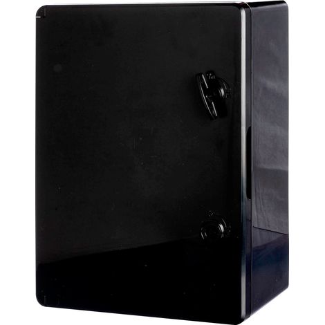 Armario ABS Negro con placa montaje ABS 300X400X170 Puerta opaca (1/5)