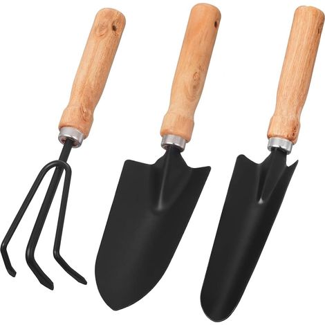 Outil de bricolage pour plantes grasses, en aluminium, léger, en 3 pièces, avec manche en bois (1/5)