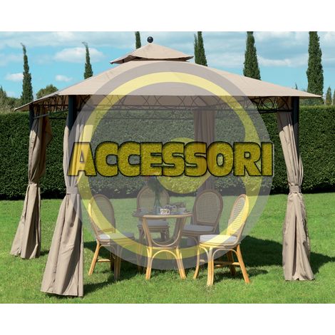 C SET 4 TELI LATERALI BIANCHI P/GAZEBO EDEN- I GIARDINI DEL RE- 1,0 confezione