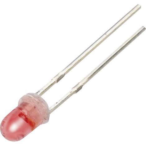 TRU COMPONENTS YBR-30FRW00 LED bedrahtet  Rot, Weiß Rund 3 mm 1400 mcd, 1300 mcd 35 °, 18 ° 20 mA, 2