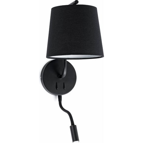BERNI Aplique negro con lector LED (1/5)