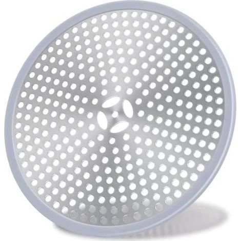 Drain de Douche, Filtre de Cheveux, Filtre pour bonde de Douche, Grille Douche Anti Cheveux, Couverture de Drain Filtre à Évier, Attrape-Cheveux Douche Drain - Acier Inoxydable Argent et Silicone 1 (1/5)