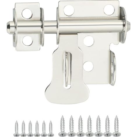 Exterior Door Latch, 6.5x4.5cm, Brushed Stainless Steel