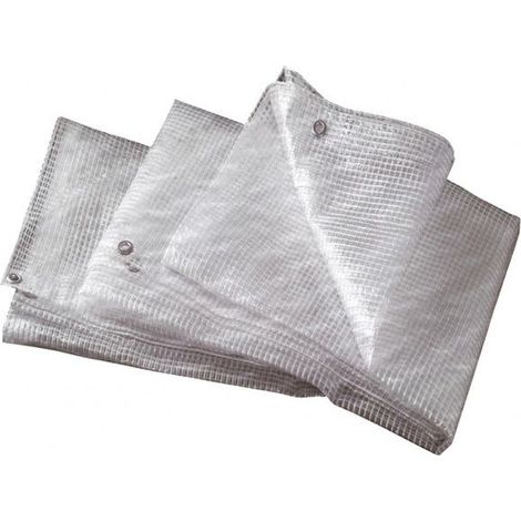 Telo tenda PE retinato trasparente con occhioli - 140 gr/mq - Misure: cm 300x400 (1/2)