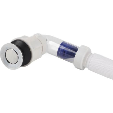 Tuyau d'évacuation universel extensible et flexible anti-odeurs pour évier et lavabo (tube en S) (1/5)