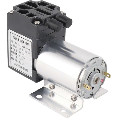 12-V-Vakuumpumpe, Unterdruck-Saugpumpe, Mini-Ölfreie Vakuumpumpe 65–120 kPa, 5 l/min mit Halterung (YMCAT) (1/4)