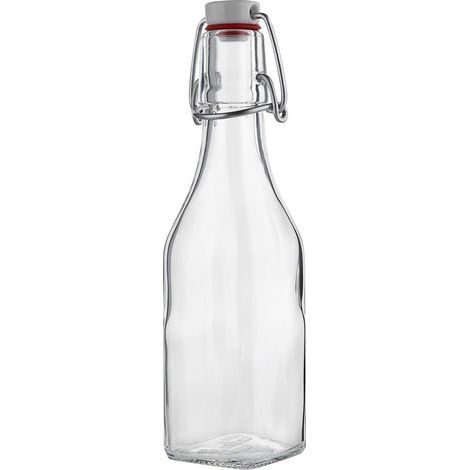 Flacon en verre avec clip pour teintures, jus et huiles Florina Samba 250 ml