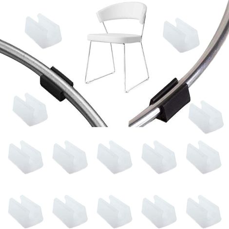 32pcs (10mm) Chair Leg Pad Tube End Caps Pads Floor Protectors Furniture U-Shaped Plastic Chair Caps, Chair Leg Caps (1/5)
