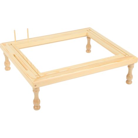 Grande table à broder française, grand cadre à broder de table pour la couture et la broderie, cadre à broder français, cadre à broder au point de croix, cadre en bois pour broderie au crochet (recto (1/5)