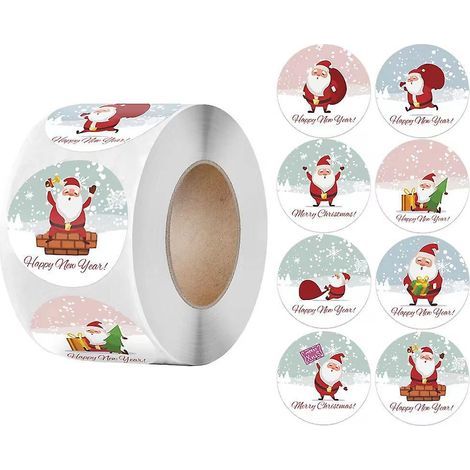 Etichetta regalo natalizia adesiva da Babbo Natale (1/5)