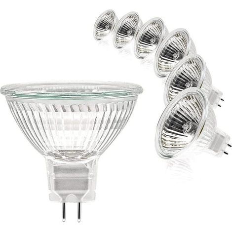 MR16-Spotlampe, 12 V, 50 W, dimmbar, GU5.3, warmweiß (2700 K), Halogenlampe, 6er-Pack (1/5)