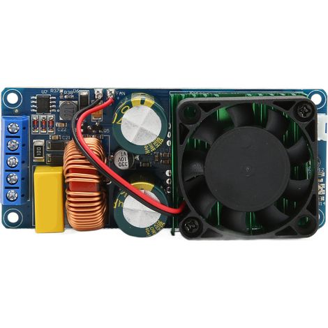Amplificateur Monobloc 500W Haute Puissance - Carte Ampli HiFi Efficace avec Ventilateur pour Enceintes 4‑8 Ohm 10‑18 Pouces