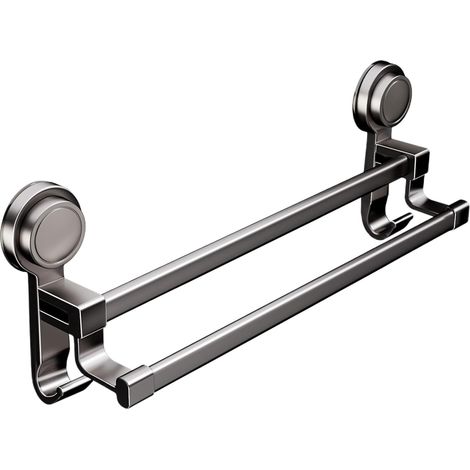 rail with No drilling required double wall mounted towel