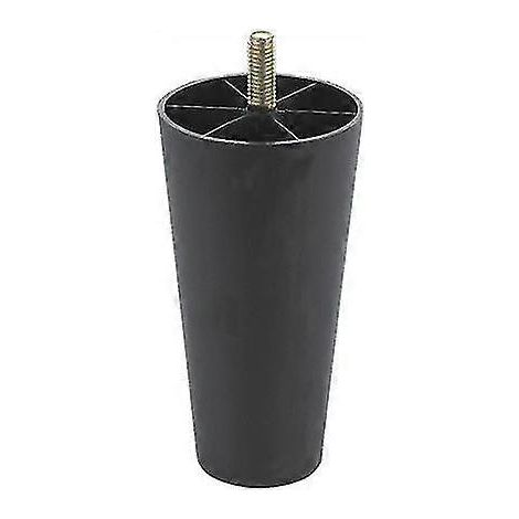 Pieds de canapé en plastique, pièces de rechange pour pieds de canapé, pieds de canapé avec supports de fixation, lot de 6 noirs (1/4)
