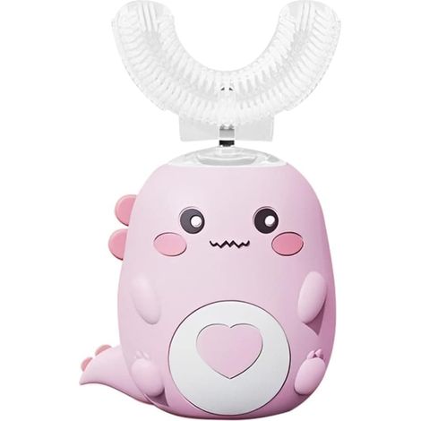 Brosse à dents électrique pour enfants en forme de U [RM] - Nettoyage ultrasonique à 360°, étanche IPX7, 3 modes réglables, conception silencieuse-AquaForge