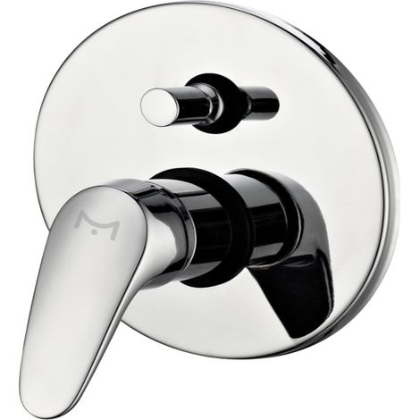 Miscelatore doccia parete linea delfino incasso deviatore ottone colore cromato