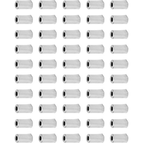 50 Fahrradbremsendkappen, silberfarben, Metall, Kupfer, 5 mm, Fahrradzubehör (1/5)