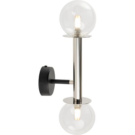 Applique murale Daisy argent 2 globes verre G9 Sigma (1/2)