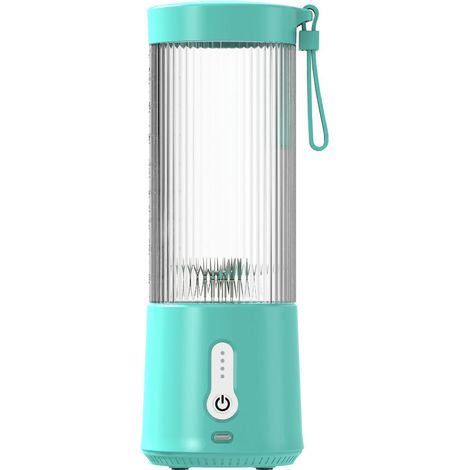 Mini presse-agrumes portable rechargeable pour étudiants, couleur bleu menthe. (1/5)