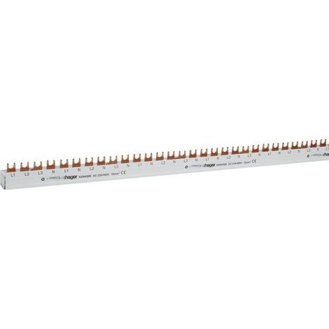 Hager KDN450E Rail de fase alimentación 80A 3P+N