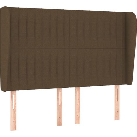 Maison Exclusive - Testiera ad Orecchio MarroneScuro147 x 23 x 118/128cm inTessuto