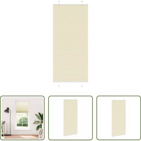 Sichtschutz - Plissee Creme 95x200 cm Stoffbreite 94,4 cm Polyester (1/5)