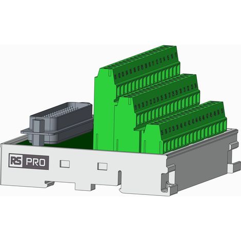 Module d'interface Sub-D 50 Contacts, Mâle, Montage sur Rail DIN ( Prix pour Boîte de 1 )