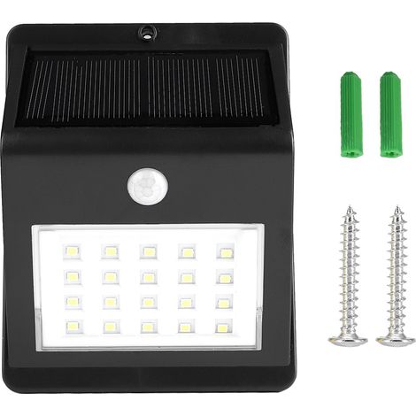 Projecteur Solaire Détecteur De Mouvement - Étanche IP65 - 26 LED - Angle Détection 120° Portée 3-5 M - Pour Clôture Jardin Extérieur - 1 Pièce (1/5)