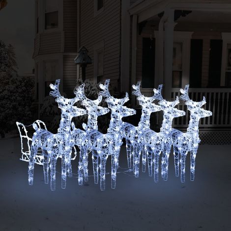 Décoration de Noël Cadeaux de Noël avec Rennes et traîneau 320 LED Acrylique 35073 (1/5)