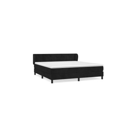 Sommier à lattes de lit avec matelas Noir 180x200 Velours (1/5)