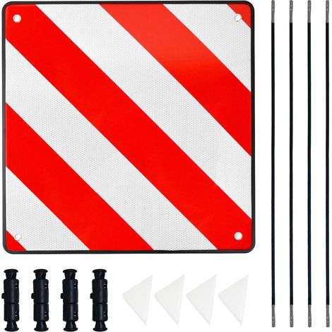 Panneau de signalisation 2 en 1 Italie et Espagne pour porte-vélos, 50 cm, aluminium avec 4 sangles, pour vélo et voiture (1/4)