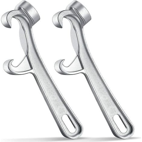 Aluminium-Eimeröffner, 5-Gallonen-Eimeröffner, silberner Eimerdeckelschlüssel, Metalldosenöffner, Deckelentfernungswerkzeug für den industriellen Heimgebrauch (2 Stück) (1/5)