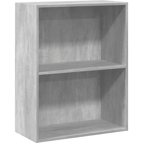 Maison Exclusive - Libreria 2 Ripiani Grigio Cemento 60x30x76,5 Legno Multistrato