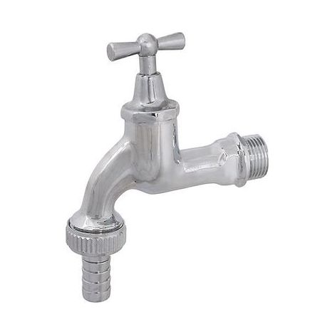 JS AUSLAUFVENTIL MIT METALL-SV KNEBEL-OT,SCHWER,3/4",POL. CHROM